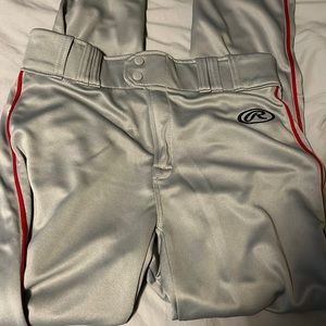 Rawlings Baseball Pants Grey/ Red